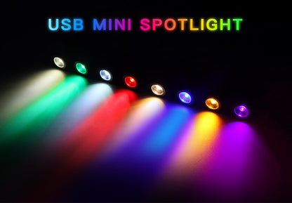 Colorful Led Spotlight USB 5V Mini Ceiling Spot 1W Showcase Pattern Showcase Light Room Decor