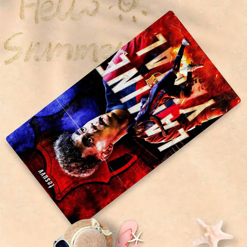 Popular Football Stars L-Lamine Y-Yamal Microfiber Beach Towel Absorbent dry Soft Yoga Swimming Resort Mountain Climbing Towel