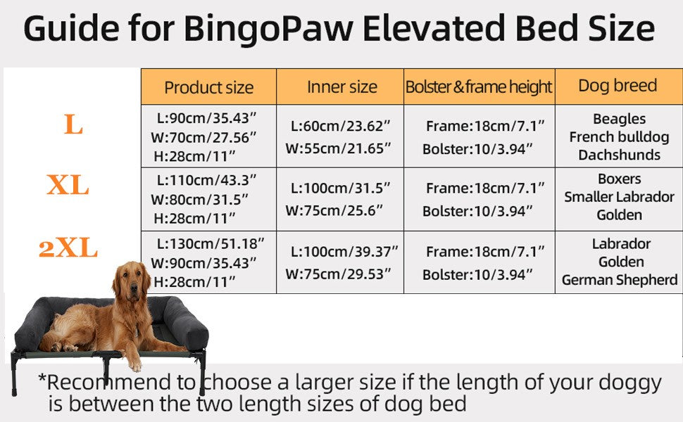 Cama de cachorro grande XXL XL para ambientes externos, elevada com esteira de resfriamento respirável e esteira de pelúcia macia, cama de acampamento para filhotes para casa e jardim