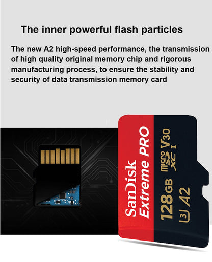 SanDisk Extreme PRO Memory Card 512GB Micro SD Card SDXC UHS-I 128GB 256GB 64GB U3 C10 V30 A2 4K TF Flash Card Adapter for DJI