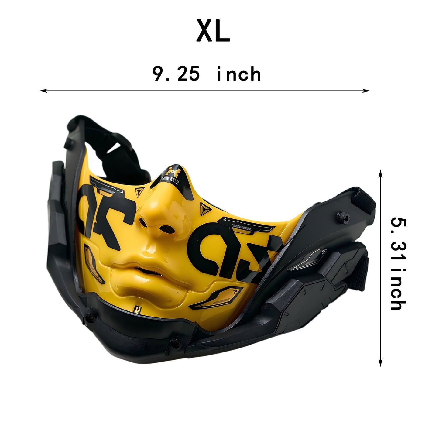 14 Color Two Sizes Cyberpunk Half Face Mask Halloween Cosplay Mask Adjustable Strap Breathable Comfort Party Costume Face Cover