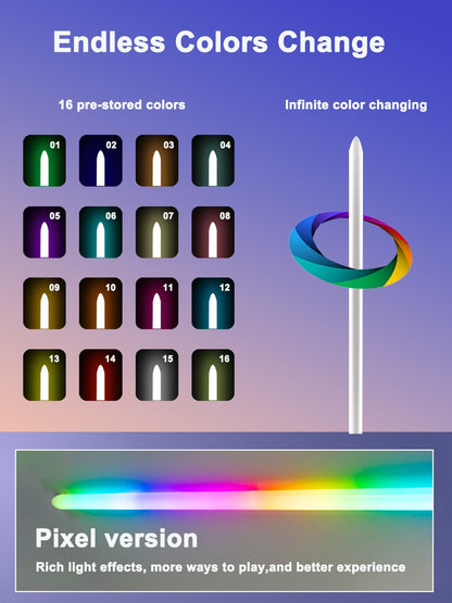 Pixel Lightsaber Luke Skywalker Xenopixel Light Saber Jedi Neopixel Metal Handle Light Sword Cosplay Heavy Dueling Luminous Toys