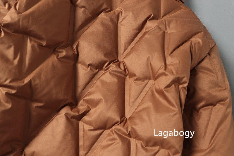 Lagabogy 2025 New Autumn Winter Women Ultralight White Duck Down Long Jacket Female Single-Breasted Double Sided Puffer Coat