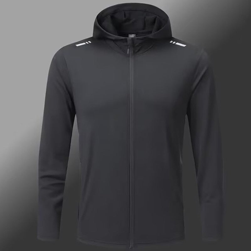 Quick Dry Men's Cycling Jacket Sports Running Outdoor Fitness Hooded Waterproof Motorcyclist Coat Gym Outdoor Skin Windbreaker