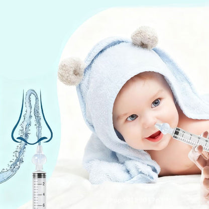 6 Peças Seringa Nasal de Ponta Macia Reutilizável Tampa para Lavagem de Ouvido e Boca Nasal para Adultos e Crianças Acessório para Lavagem de Nariz e Ouvido