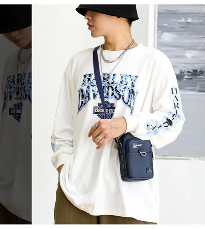 Fashion 3 Layers Men Small Shoulder Bag High Quality Durable Nylon Male Handbag Portable Messenger Bag Flap Mini Waist Bag