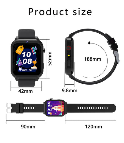 2025 New Children Smart Watch Alarm Clock LED Flashlight Waterproof Kid Watches HD Camera Take Photo Puzzle Game Smartwatch Girl