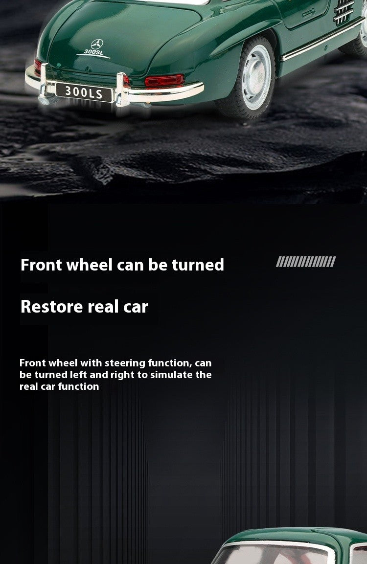 1:32 Mercedes Benz 300SL Classic Car Alloy Car Diecast Model Simulation Miniature Car Model Decorative Trendy Ornaments For Boy
