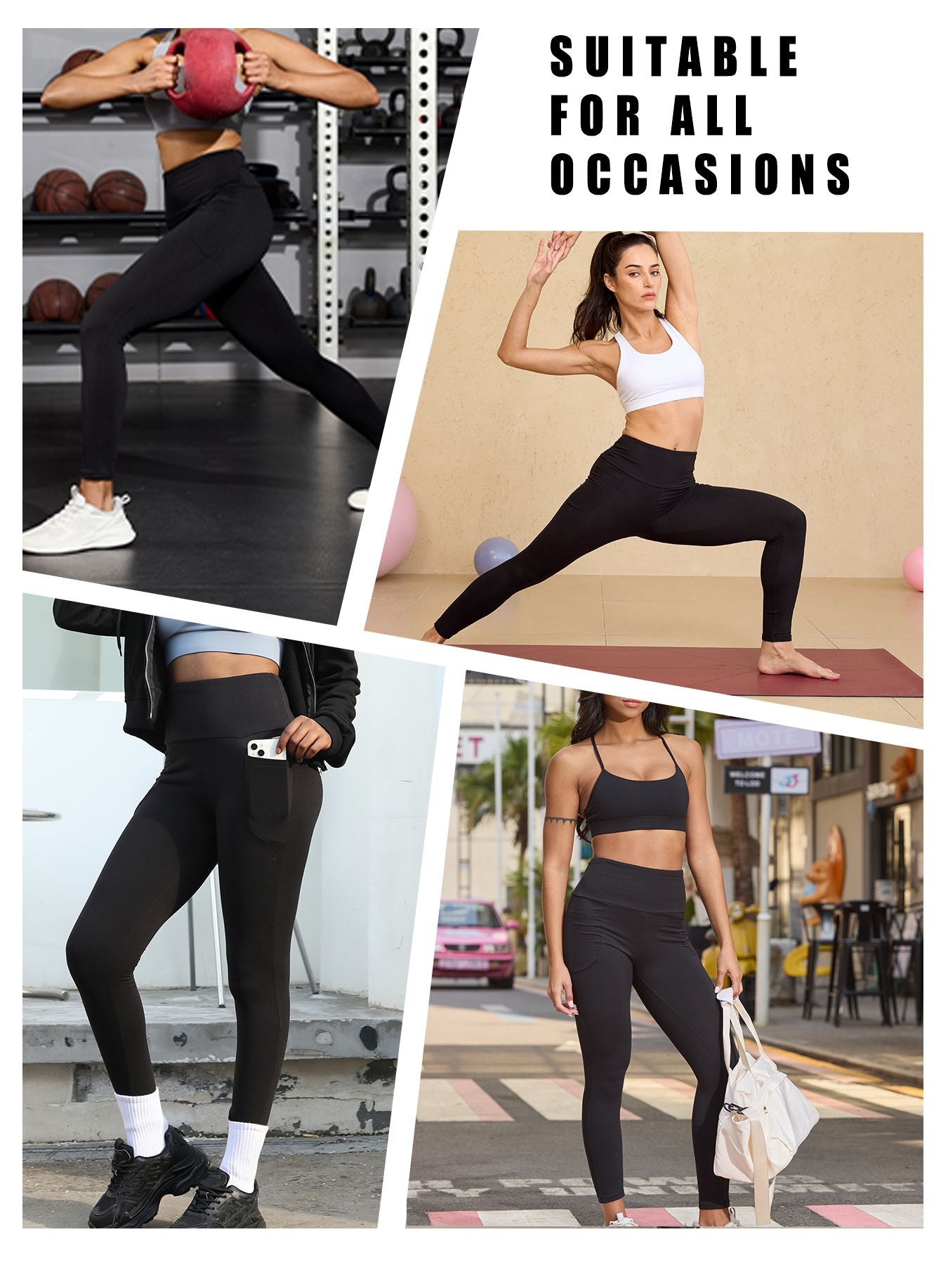 Super Soft Sports Leggings With Pockets For Women High Waisted Workout Yoga Running Push Up Gym Fitness Tight Pants Women's