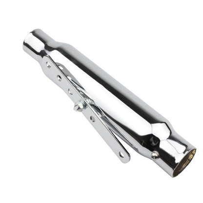 2PCS Universal Retro Motorcycle Exhaust Muffler Pipe 38/40/43/45mm For Harley Triumph CG125 Pit Bike Black Chrome