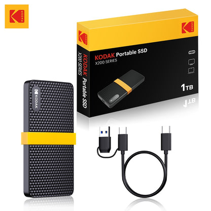 KODAK X200 External SSD Hard Drive HD Externo USB3.1 and Type- Mini Portable SSD 256B 512GB 1TB For Laptops Smartphone PS4 PC TV