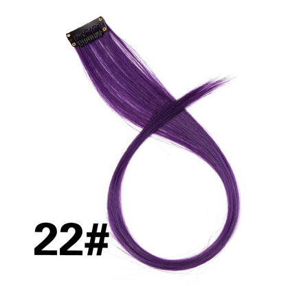 Alileader Aplique de Cabelo Extensão com Clip 57 Cores Ombre Liso Extensão de Cabelo com Clip em Apliques Peças de Cabelo de Fibra de Alta Temperatura