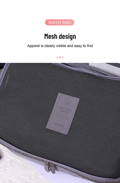 6pcs Multifunction Travel Bags Waterproof Clothes Storage Luggage Organizer Pouch Packing Cube Men And Women Travel Storage Bag