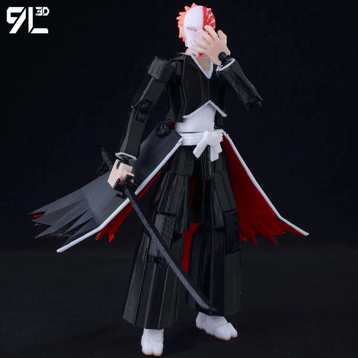 9L3D Lucky13 Titan 13 Ichigo Kurosaki Anime Action Figure Dummy 13 Espada Posável Máscara Oca Modelo Decoração Surpresa de Aniversário