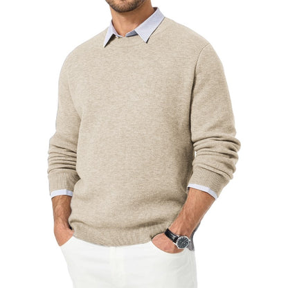 Animal Game Men's Woolen Knit Sweater Crew Neck Casual Pullover Knitwear Autumn Classic Soft Cold Blouse Winter Warm Streetwear