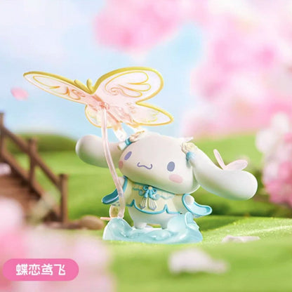 Sanrio Nova Série Flor de Rima Blind Box Kawaii Kuromi Pochacco Cinnamoroll Melody Caixa Surpresa Boneca Sacola Surpresa Decoração Brinquedo Presente