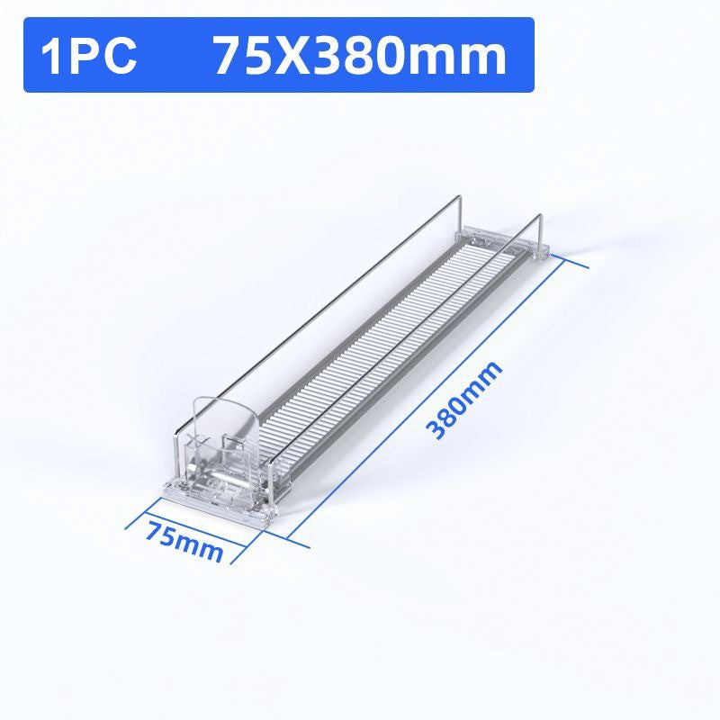 1-5pcs Automatic Beverage Pusher Supermarket Freezer Home Refrigerator Self-Sliding Track Organizer Cans Bottles Cola Drinks