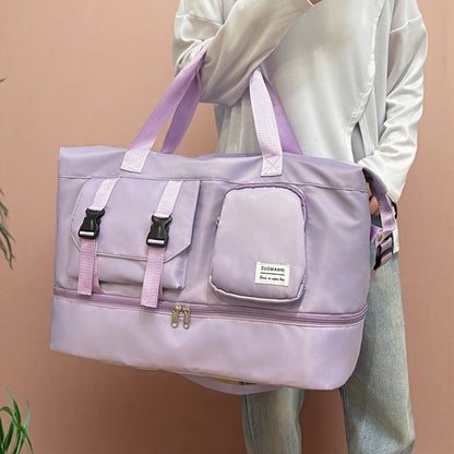 Large capacity multifunctional travel fitness bag - multi compartment design, suitable for travel, gym and daily use