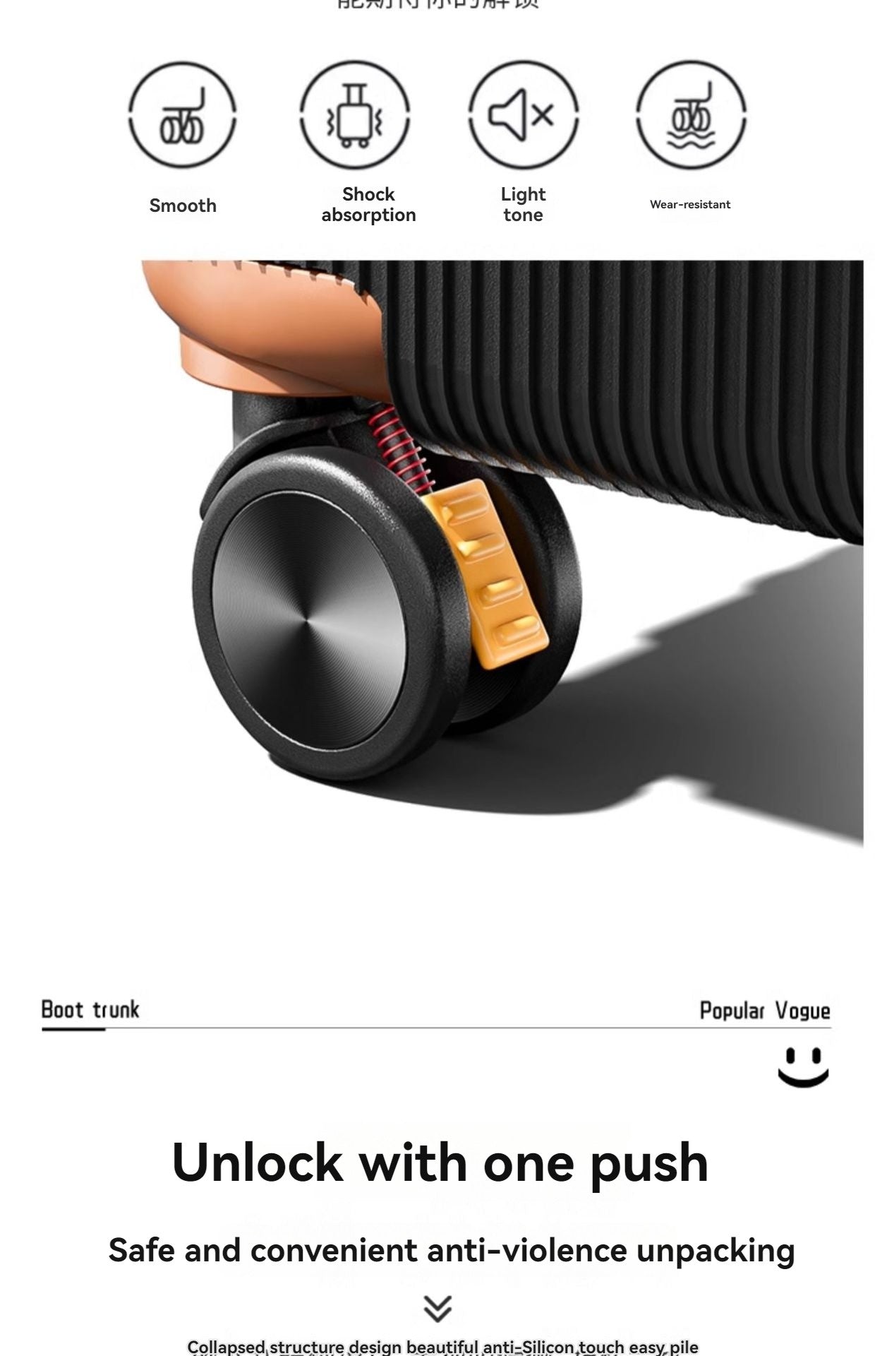 2025 New Wide-Rod Shockproof Braking Large Capacity Travel Suitcase 20" Checked Luggage Locking Bag