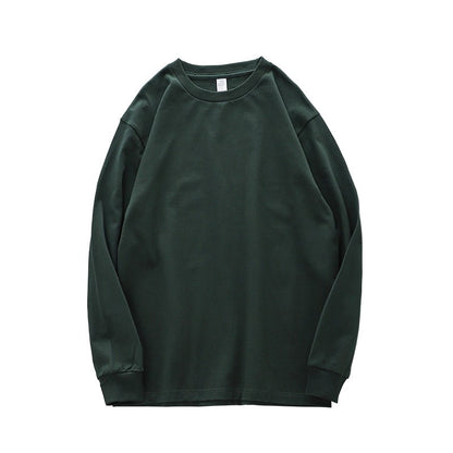 Dukeen 280g Heavyweight Long-Sleeved T-Shirt for Men 100% Cotton Shirts Oversized Solid Color Tops Plain Tees Men's Clothing