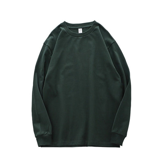 Dukeen 280g Heavyweight Long-Sleeved T-Shirt for Men 100% Cotton Shirts Oversized Solid Color Tops Plain Tees Men's Clothing