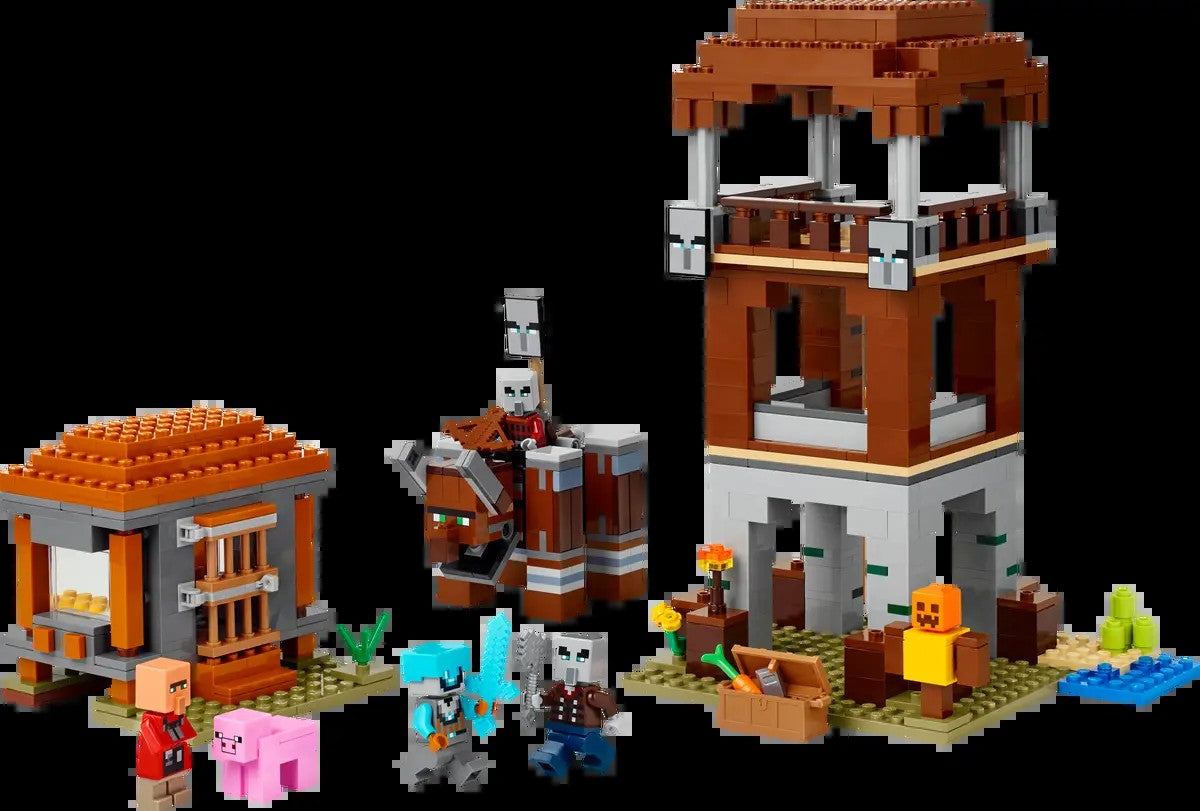 LEGO Blocos de Montar Meu Mundo Posto Avançado Predador e Blocos de Montar Clássicos Predador Brinquedos Presentes Infantis