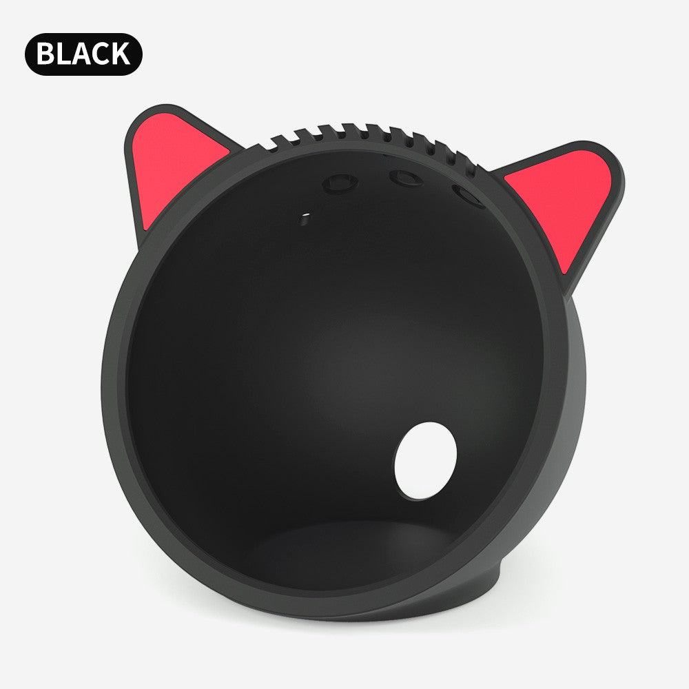 Base de Bateria Echo Pop Carregador Portátil Docking Station com Orelhas de Gato Fofas Capa Protetora de Silicone Suporte de Bateria para Echo Pop