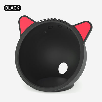 Base de Bateria Echo Pop Carregador Portátil Docking Station com Orelhas de Gato Fofas Capa Protetora de Silicone Suporte de Bateria para Echo Pop