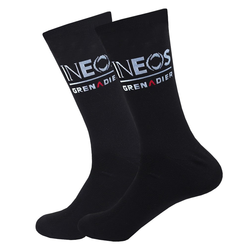 New White UAE Team INEOS Cycling Socks Non Slip Soccer Socks Cushioned Breathable For Running Basketball Bike Sports Grip Socks
