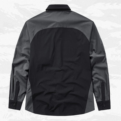 Tactical Function Style Multi-pocket Patchwork Design Sense Cargo Shirts Mens Clothing Y2K High Street Long Sleeve Techwear Tops