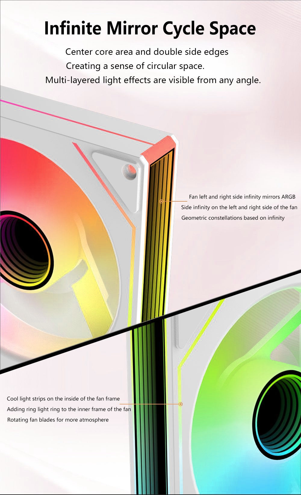 PRISM 7 PRO Computer Case Fan 120mm ARGB 4-Pin PWM Silent Cooling Fan 12V High Airflow 58.36CFM/800-1800RPM