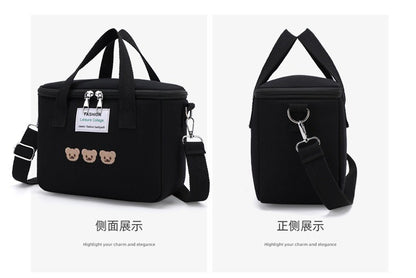 Cartoon Bear Mommy Bag Baby Feeding Bottle Cooler Bag Thermos for Children Thermal Infant Thermo Bottles Mother Kids