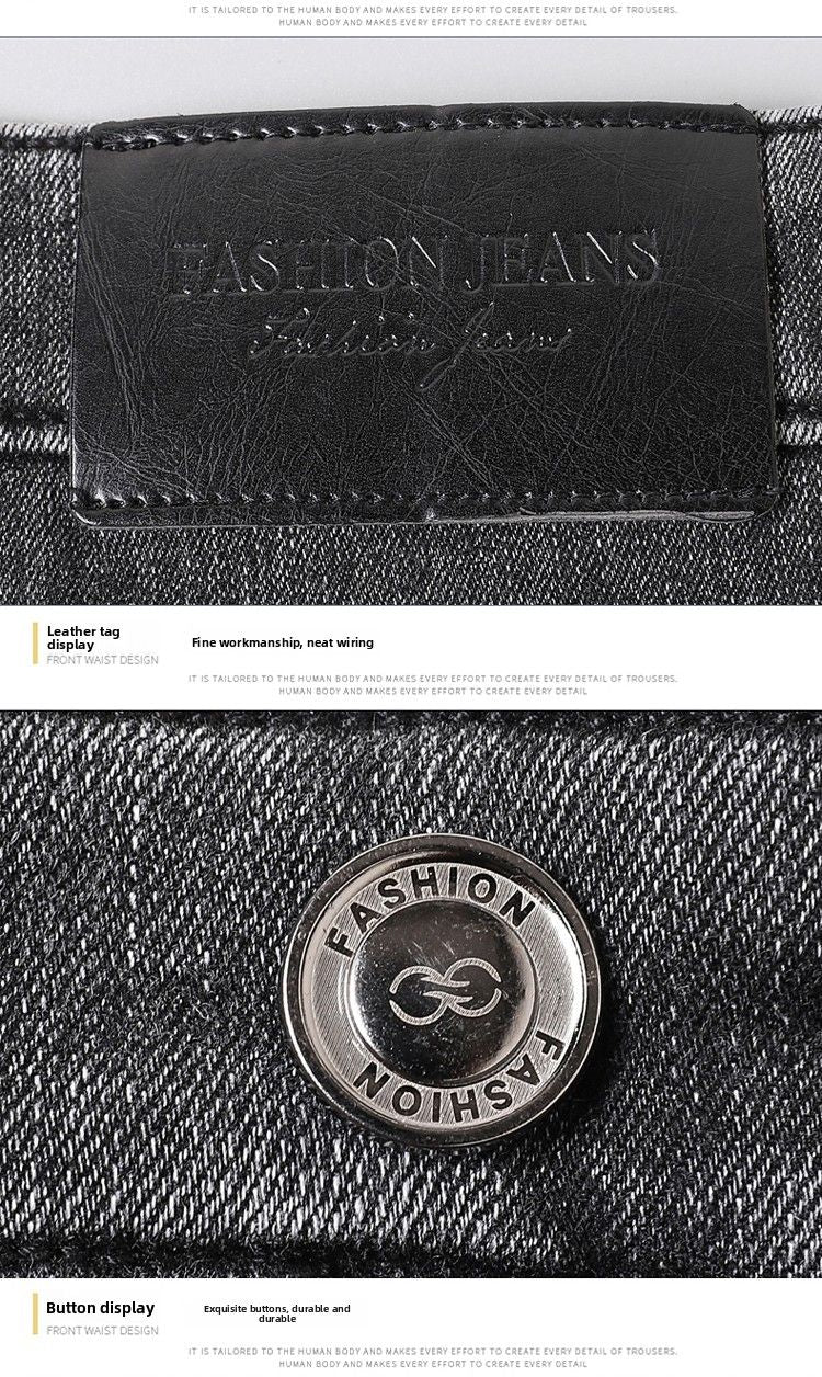 Winter Warm Jeans Men's Slim Straight Elastic Denim Pants Casual Male Clothing Fashion Plush Trousers New Hot Sale Fashion Jeans