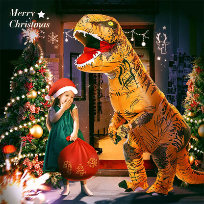 T-Rex Dinosaur Inflatable Costume Purim Halloween Party Cosplay Fancy Suits Mascot Cartoon Anime Dress for Adult