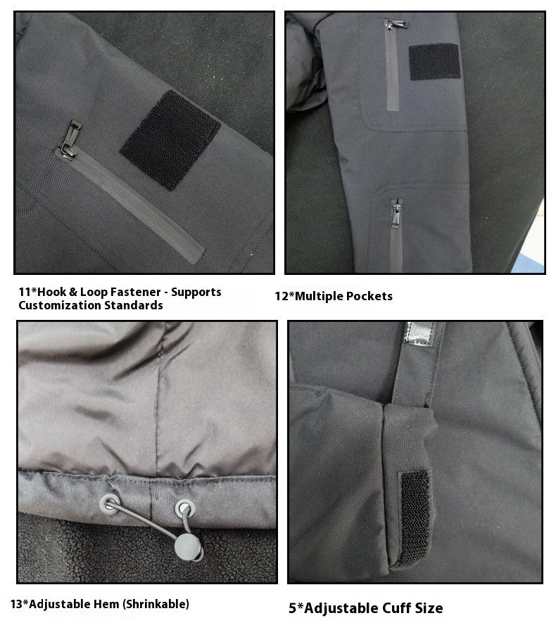 Smart Graphene Heating Jacket Outdoor Unisex Fleece Lined Electric USB Warmth Motorcycle Rider Vest Cycling Traveling Jacket