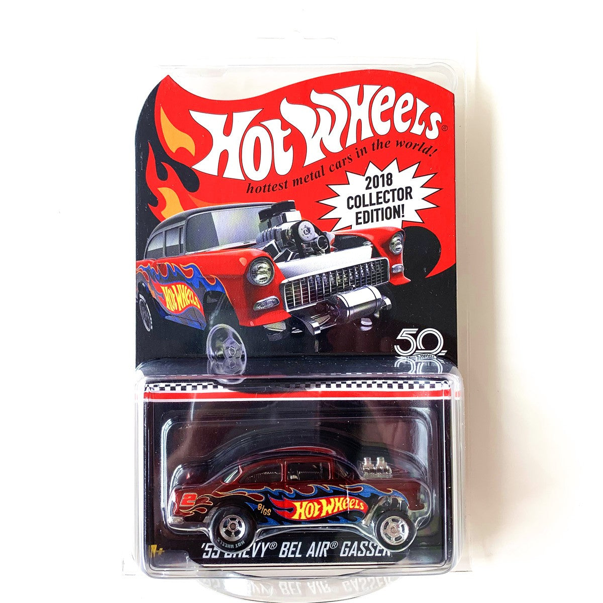 Hot Wheels Carros 2018 Edição de Colecionador CUSTOM GMC PANEL VAN BEL AIR GASSER 1/64 Modelo de Metal Fundido Veículos de Brinquedo HNR88