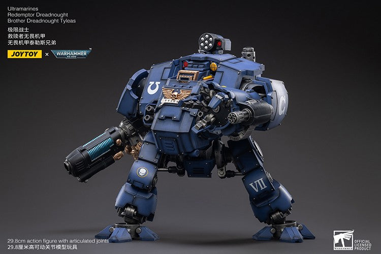 JOYTOY Warhammer 40K 1/18 Action Figure Ultramarines Redemptor Dreadnought Brother Tyleas Brinquedo de Anime de Presente