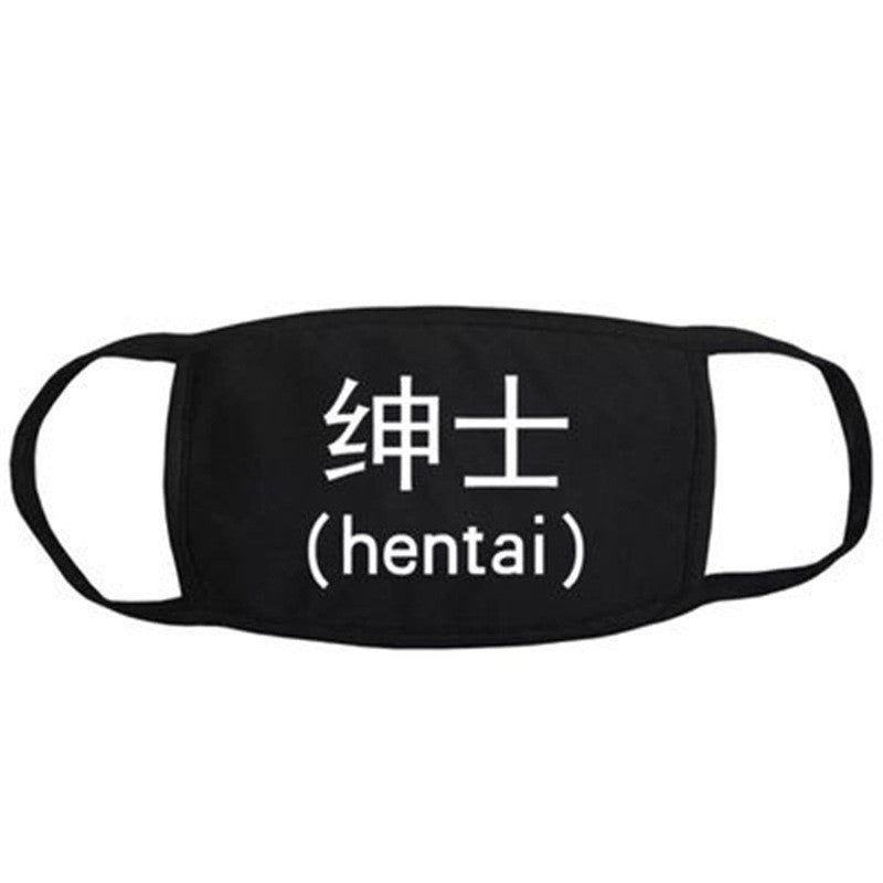 1PCS Black Mouth Mask Big Size Stop Air Pollution Home Cartoon Lovely Cotton Funny Teeth Masks Keep Warm Mouth Muffle Respirator