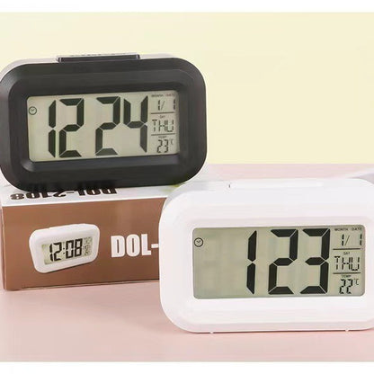 Alarm Clock Digital Clock LED Electronic With Backlight Snooze Calendar For Home Office Desktop Table Screen Display Watch