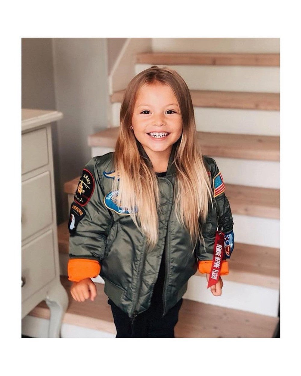 2023 Military Pilot Flight Quilted Winter Kids Toddler Clothes Boys Girls Satin Letterman Varsity Bomber Jacket with Patches
