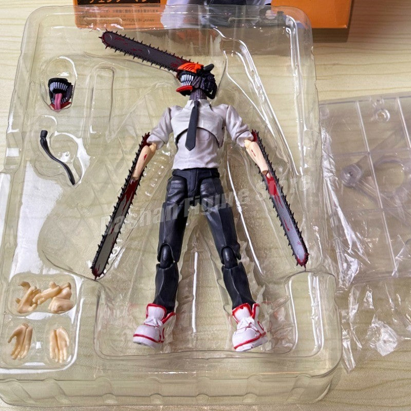 Shf Chainsaw Man Action Figure Denji Figurine PVC Movable Ko Collection Doll Anime 15cm Chainsaw Demon Figures Model Toys Gifts