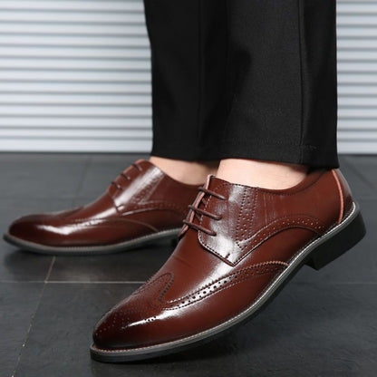 Men's Business Dress Shoes Pointed Toe Lace-Up Oxfords (Large Sizes Available)