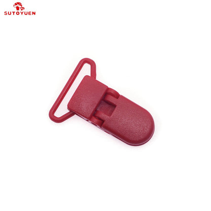 100 Pcs 20 Color Mixed Hot D Shape 25mm Plastic Baby Pacifier Clip Holder Newborn Baby Dummy Soother Bib Toy Chain Gift