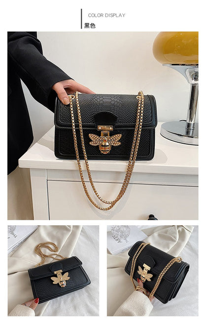 Luxury Handbags for Women Crossbody Bags Bee Lock Tote Casual Flap Purses Crocodile Print Leather Handbag Ladies Shoulder Bags