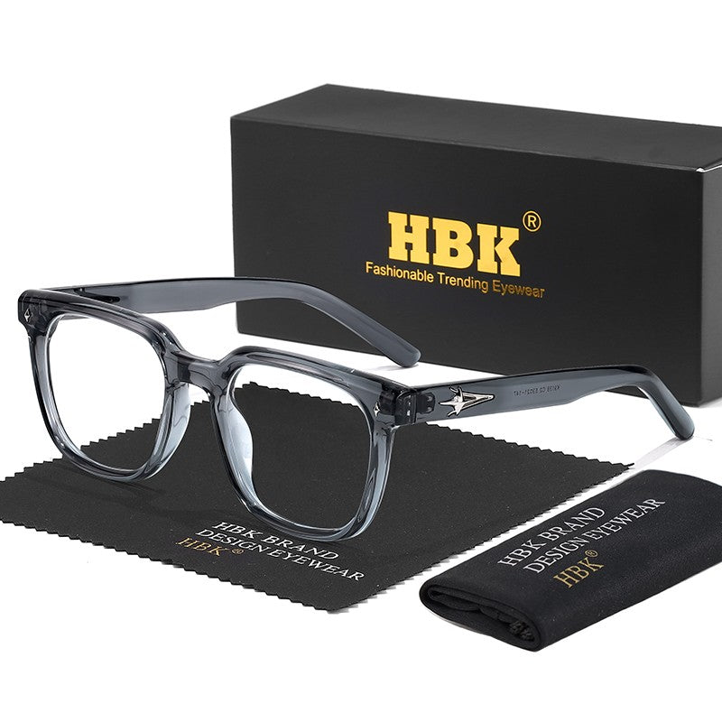 HBK Retro Rimless Sunglasses For Women Men Small Square Gold Frame Brand Design Tea Shades Rectangle UV400 Zonnebril Eyewear