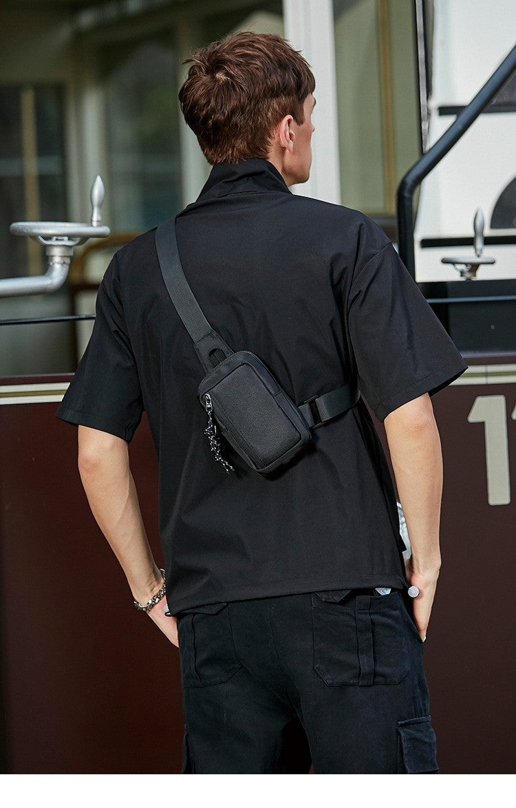 New Men Shoulder Bag Fashion Oxford Sports Shoulder Chest Bag Mini Crossbody Messenger Bags Handbags Casual Travel Phone Bags