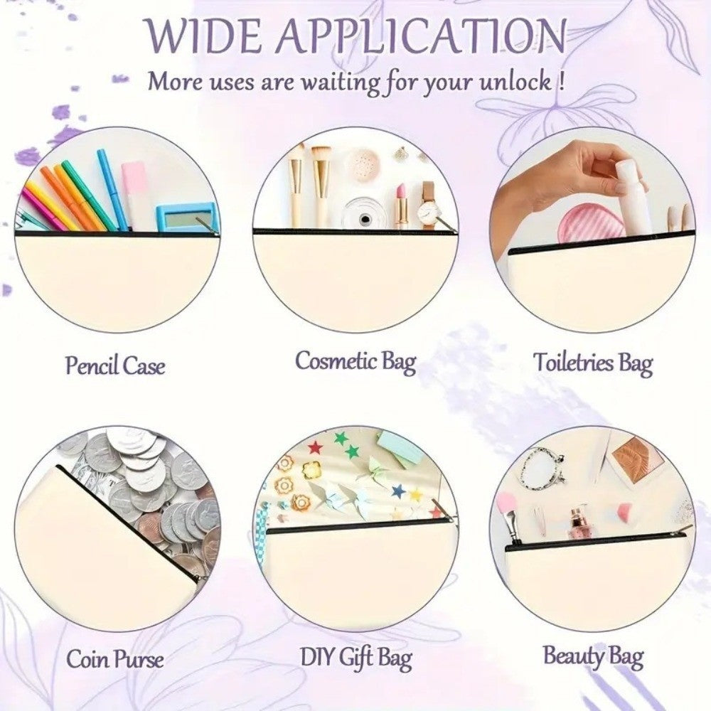 New Trendy Zipper Pouch Nature Moon Phase Simple Modern Cosmetic Bag Durable Storage Bag Gift