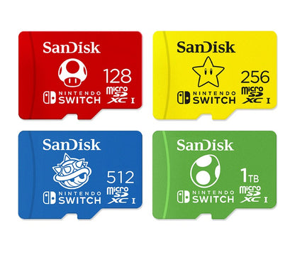 Cartão micro sd SanDisk original 128 GB 256 GB 512 GB 1 TB U3 microSDXC Cartão de Expansão de Memória para Nintendo Switch Até 100 MB/s