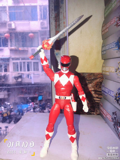 Boneco de Anime Hot Power Rangers Red Ranger Lightning Collection Dino Fury Bonecos de Ação Modelo Estátua Brinquedos Presentes