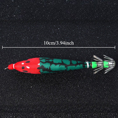 Ackibbik 5 unidades 10cm/ 6g Anzol de Lula Luminoso Isca de Camarão para Água Salgada para Pesca de Polvo e Choco